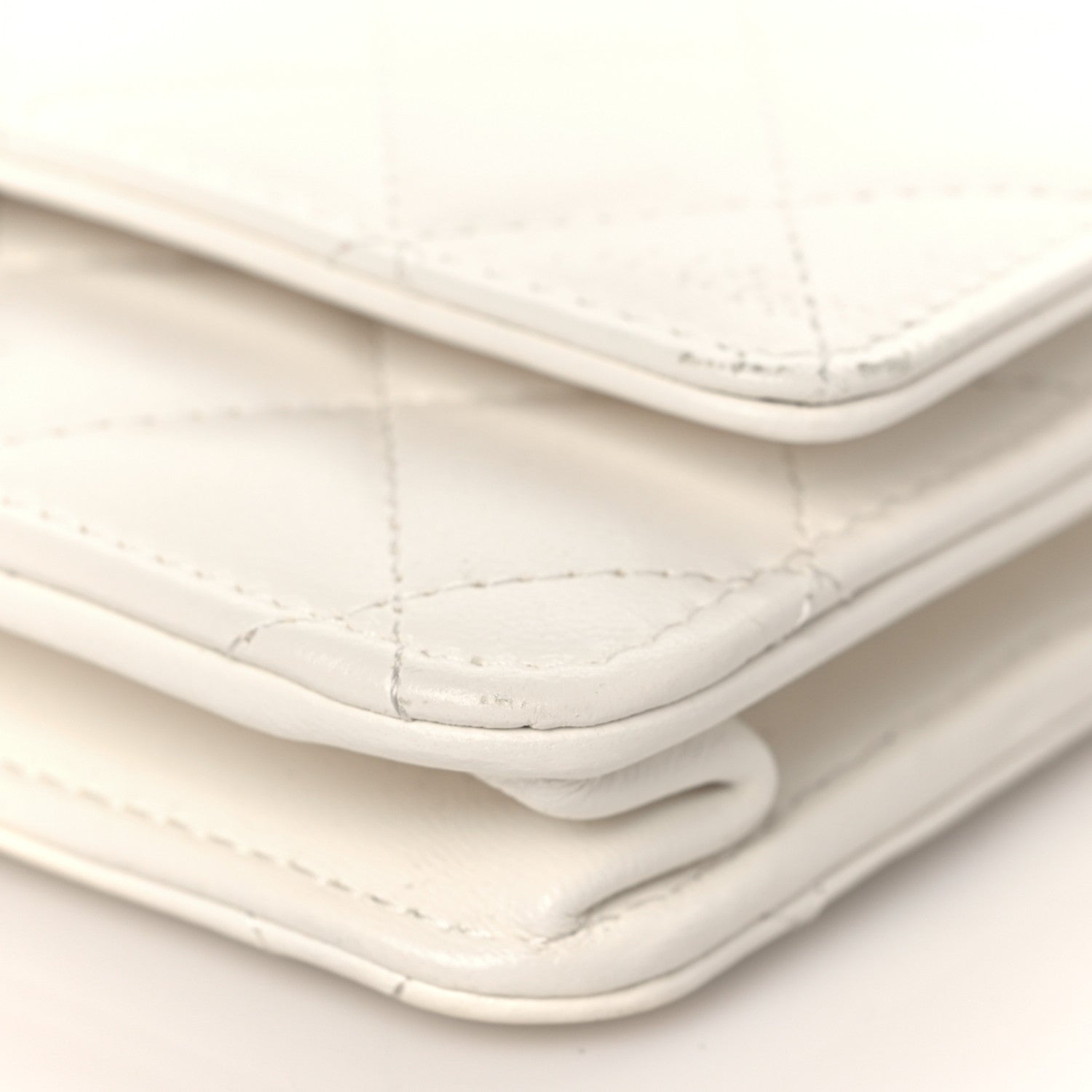 Chanel Lambskin Quilted Trendy CC Wallet On Chain WOC White 10 of 12