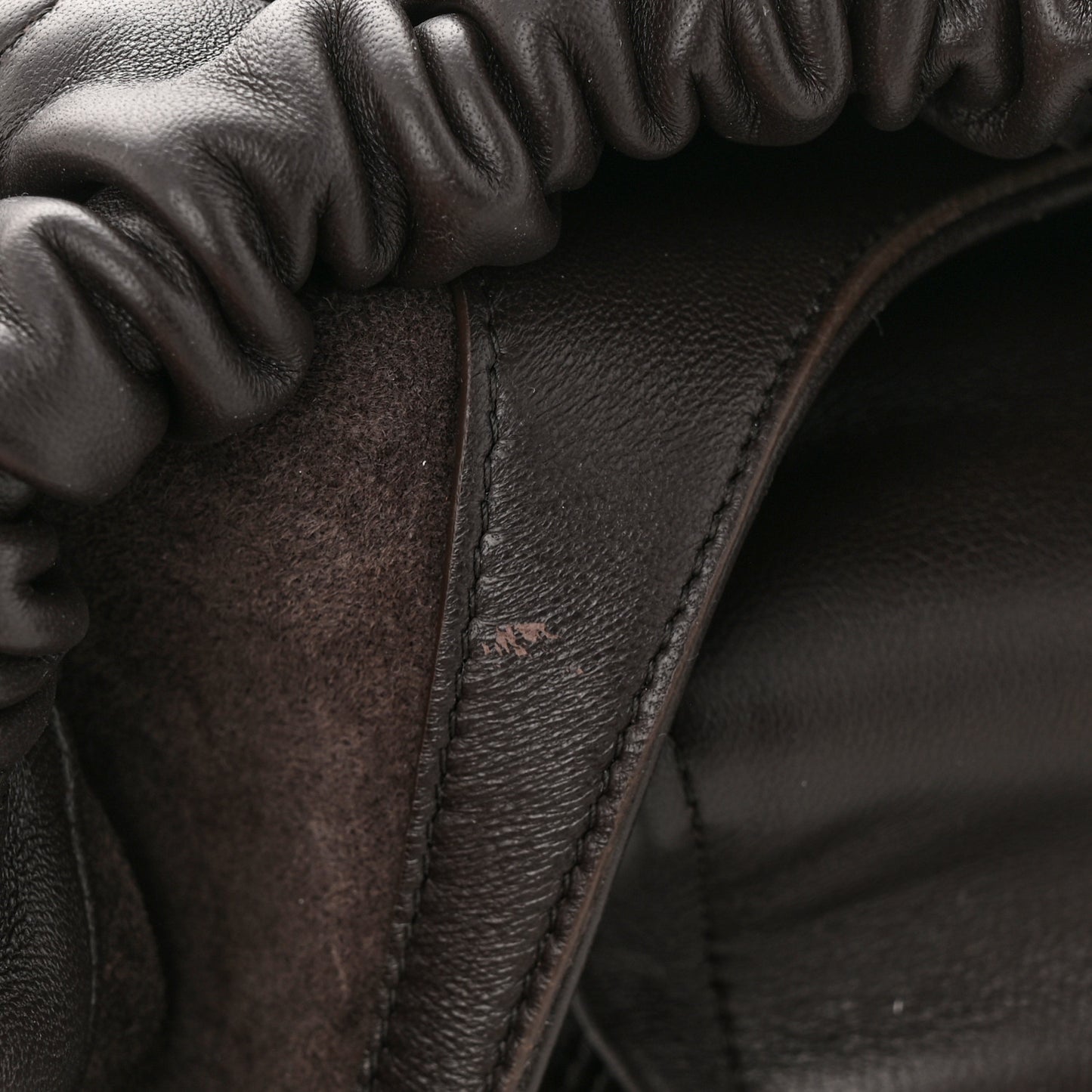 Nappa Small Squeeze Bag Dark Brown