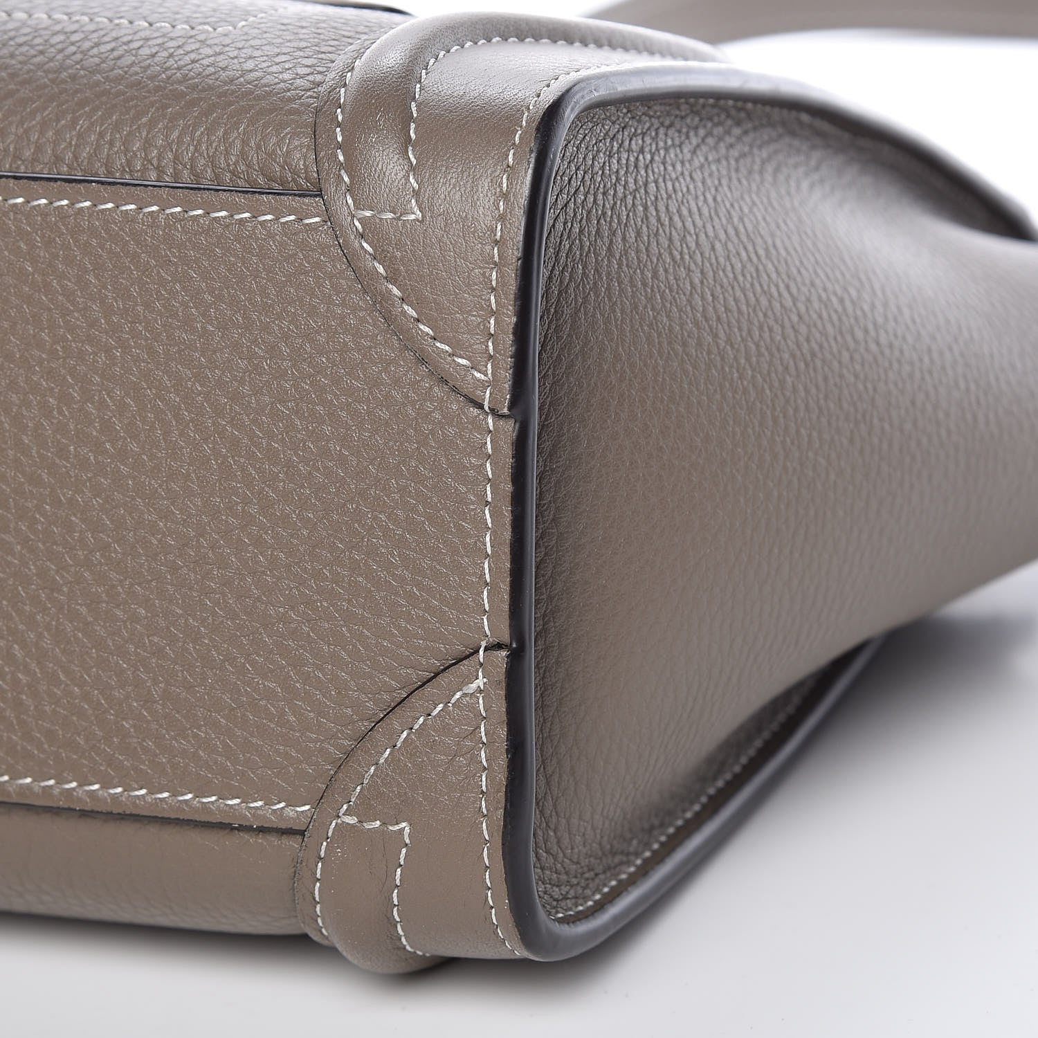 Celine Drummed Calfskin Nano Luggage Souris 10 of 10