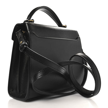 Saint Laurent Grain de Poudre Mini Classic Monogram Cassandra Top Handle Black 3 of 10