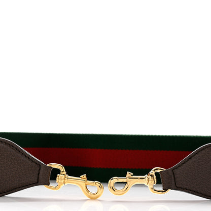 Gucci Canvas Web Shoulder Strap Green Red 3 of 4