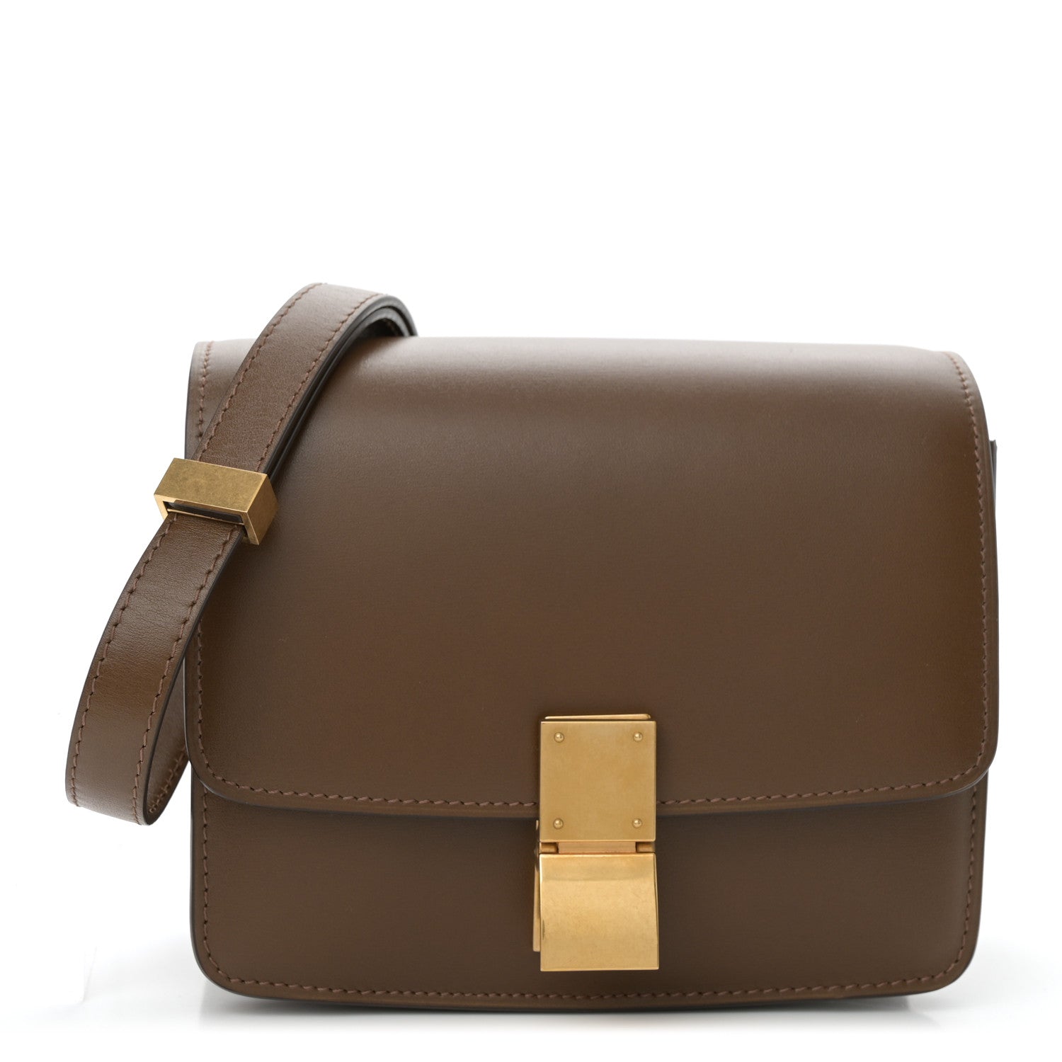 Celine Smooth Calfskin Small Classic Box Flap Bag Camel 1754683