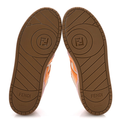 Fendi Suede Vitello Fendi Match Low Top Sneakers 40 Milk Clementine Verla 6 of 10