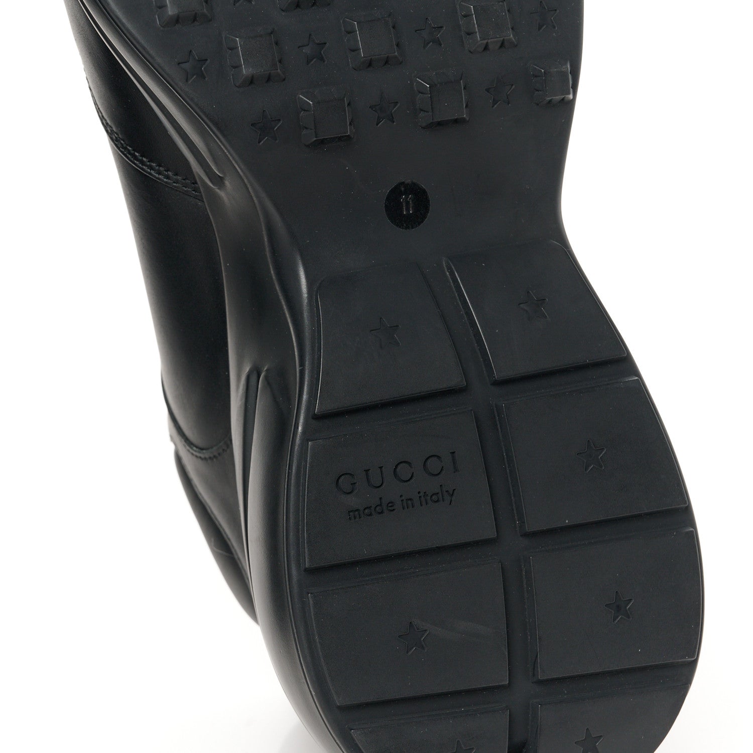 Gucci Dali Soft Calfskin Cut Out Interlocking G Mens Rhyton Sneakers 11 Black Ivoire 7 of 10