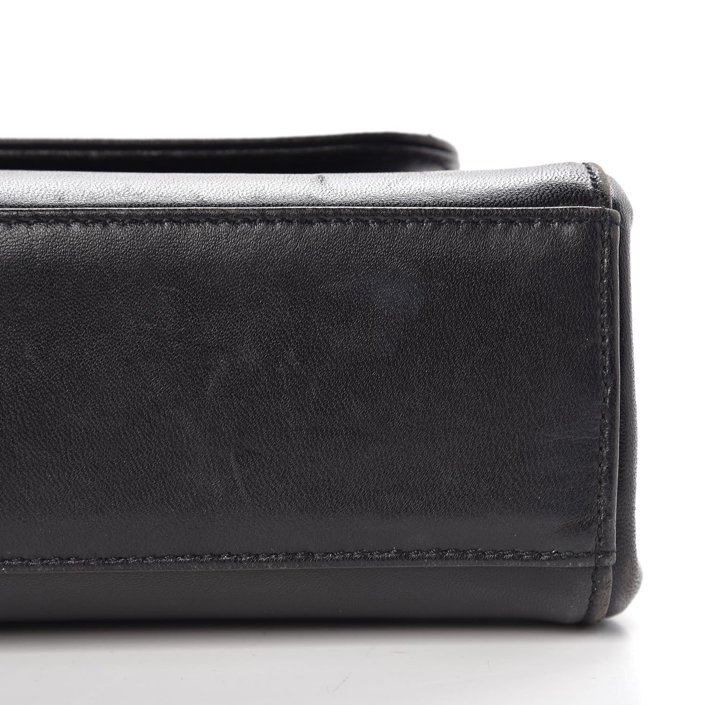 Lambskin Mademoiselle Accordion Flap Black