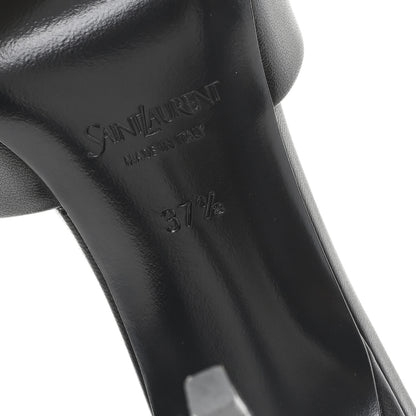 Saint Laurent Nappa Goldie Mule Sandal 37.5 Black 7 of 9