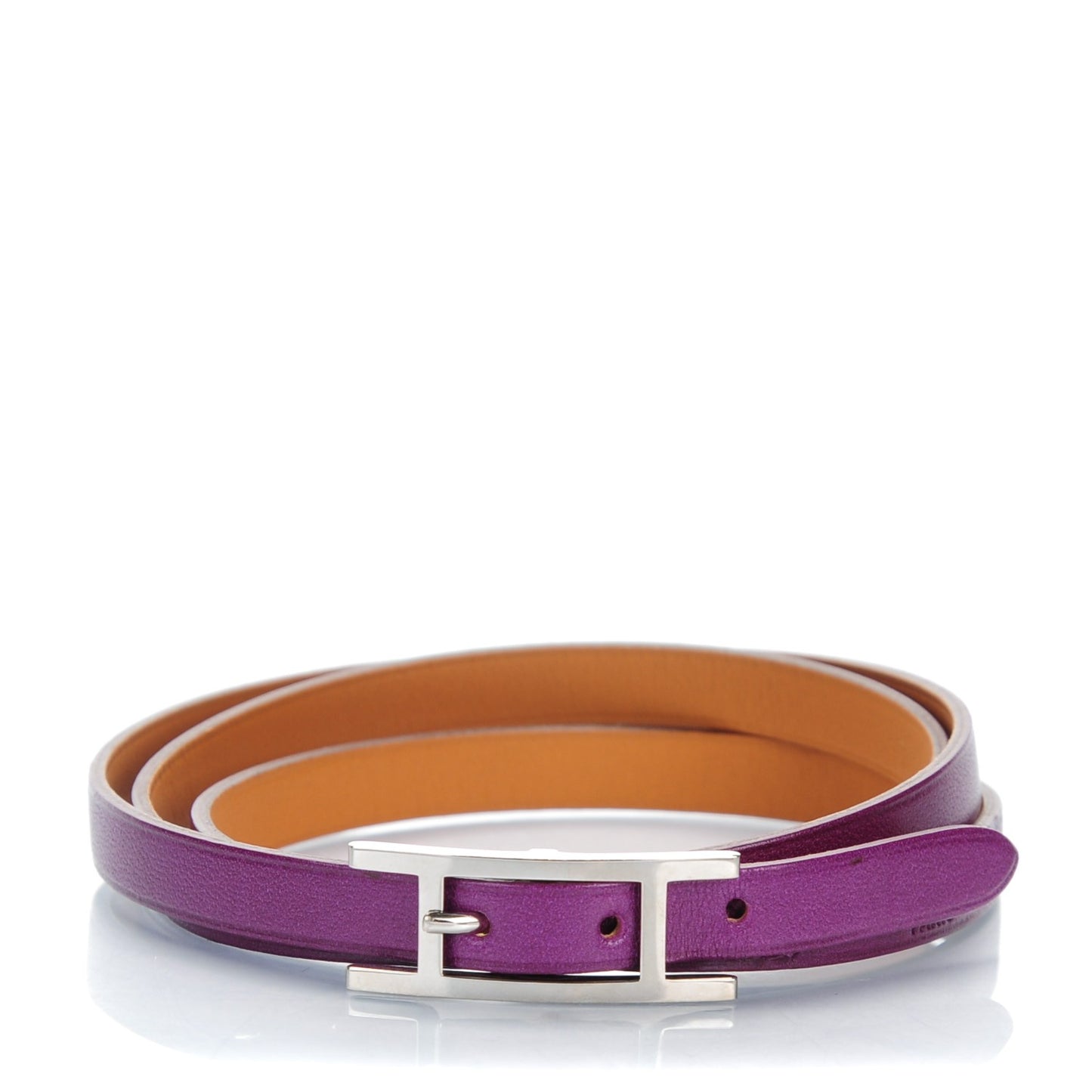 Tadelakt Hapi 3 MM Triple Tour Wrap Bracelet M Violet