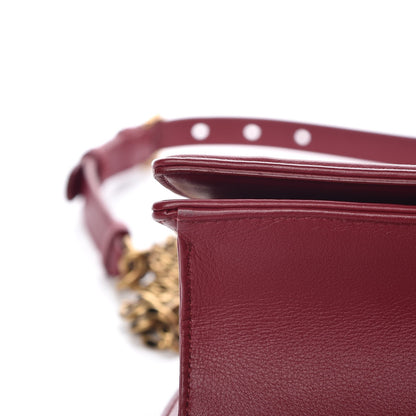 Christian Dior Calfskin Studded Small Diorama Flap Bag Burgundy 7 of 8