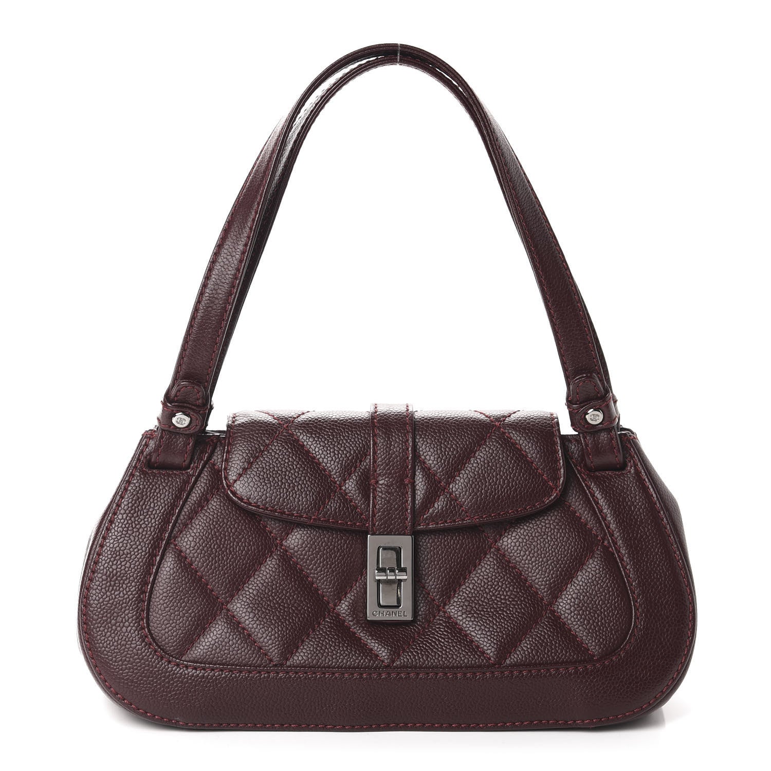 Chanel Caviar Quilted Small Mademoiselle Flap Bag Burgundy 1 of 10
