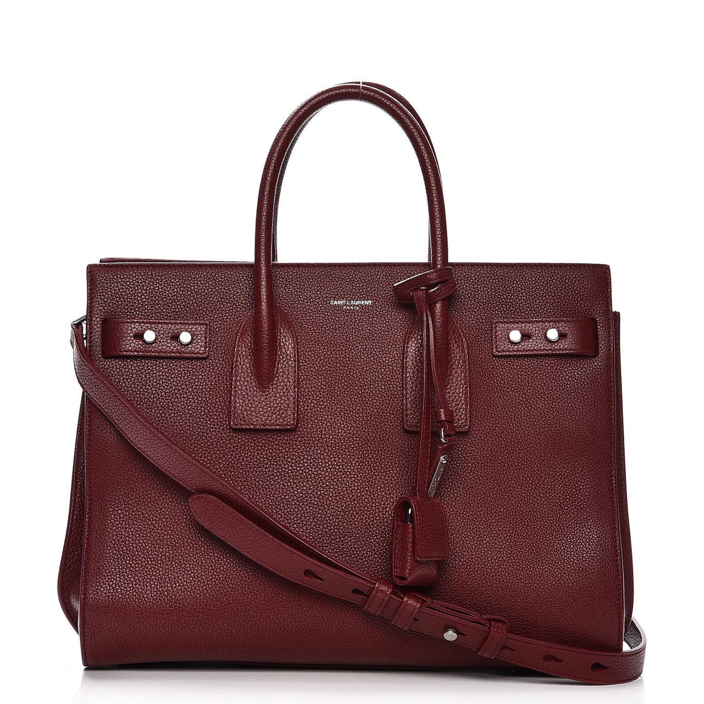 Grained Calfskin Small Supple Sac De Jour Dark Pallisandre