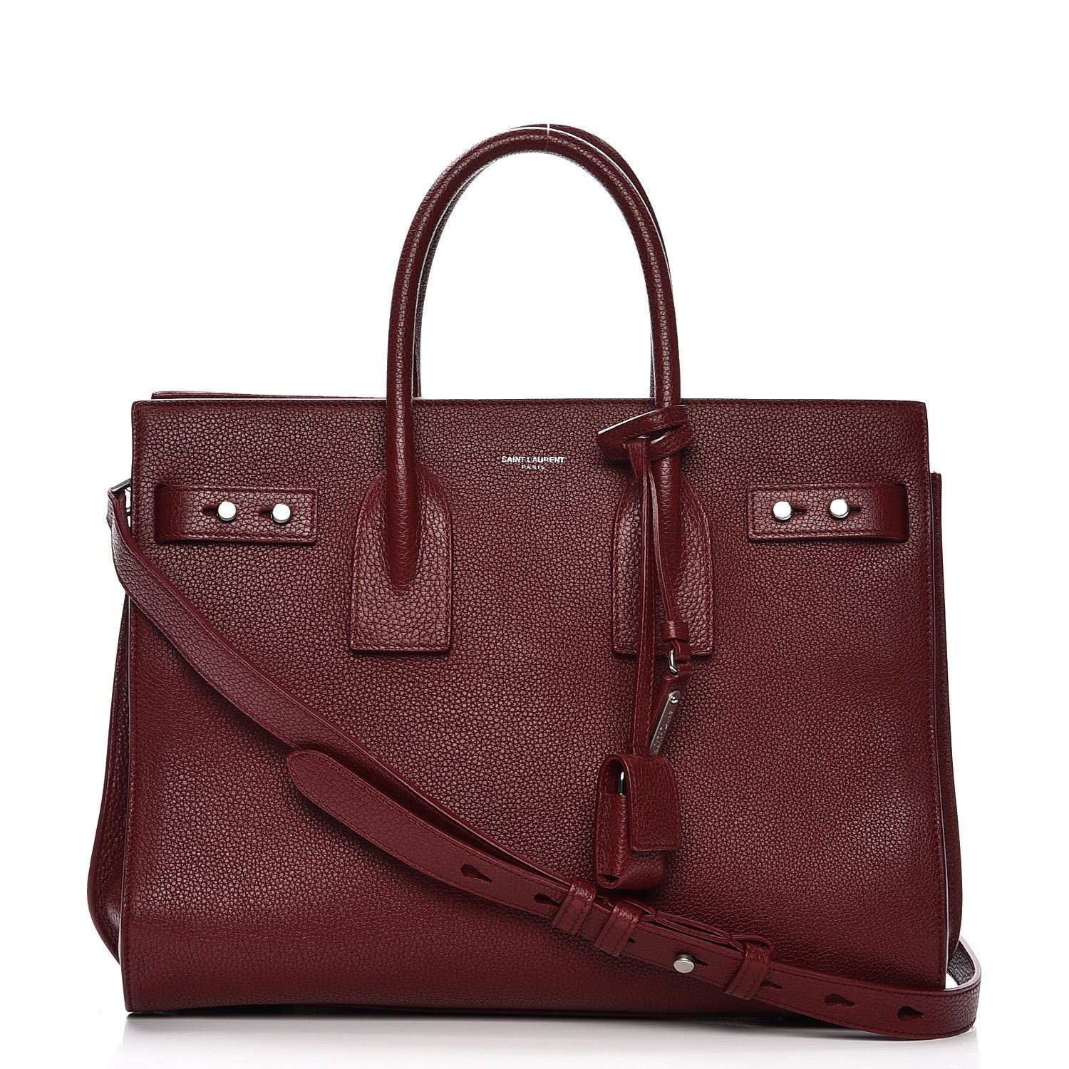 Saint Laurent Grained Calfskin Small Supple Sac De Jour Dark Pallisandre 1 of 11