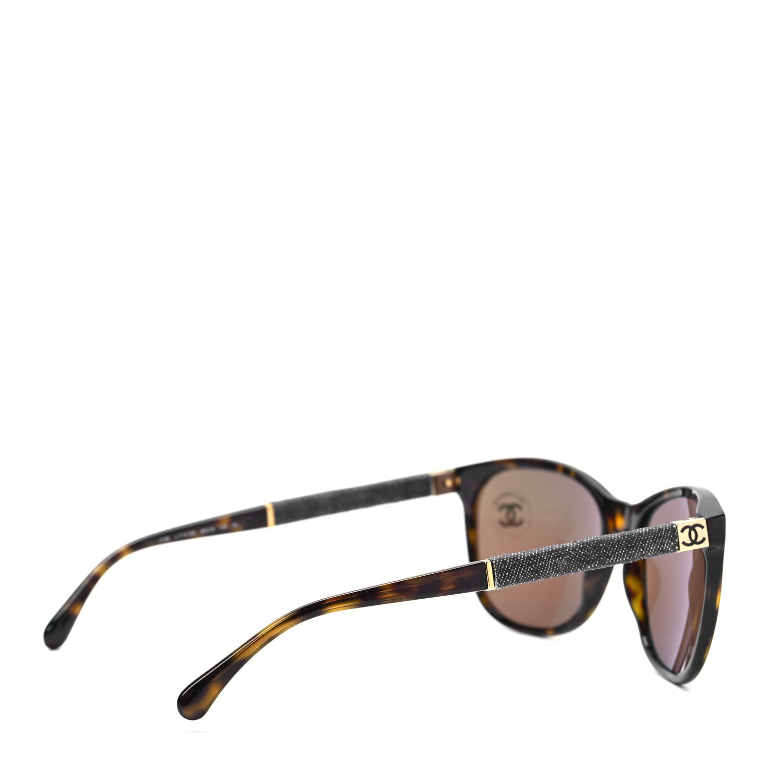 Chanel Acetate Denim CC Sunglasses 5185 Tortoise Blue 4 of 8