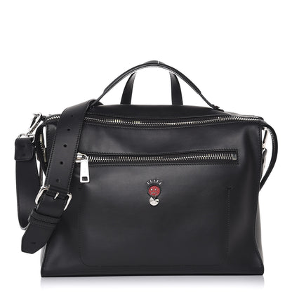 Fendi Calfskin Faces Lui Urban Briefcase Black 1 of 11