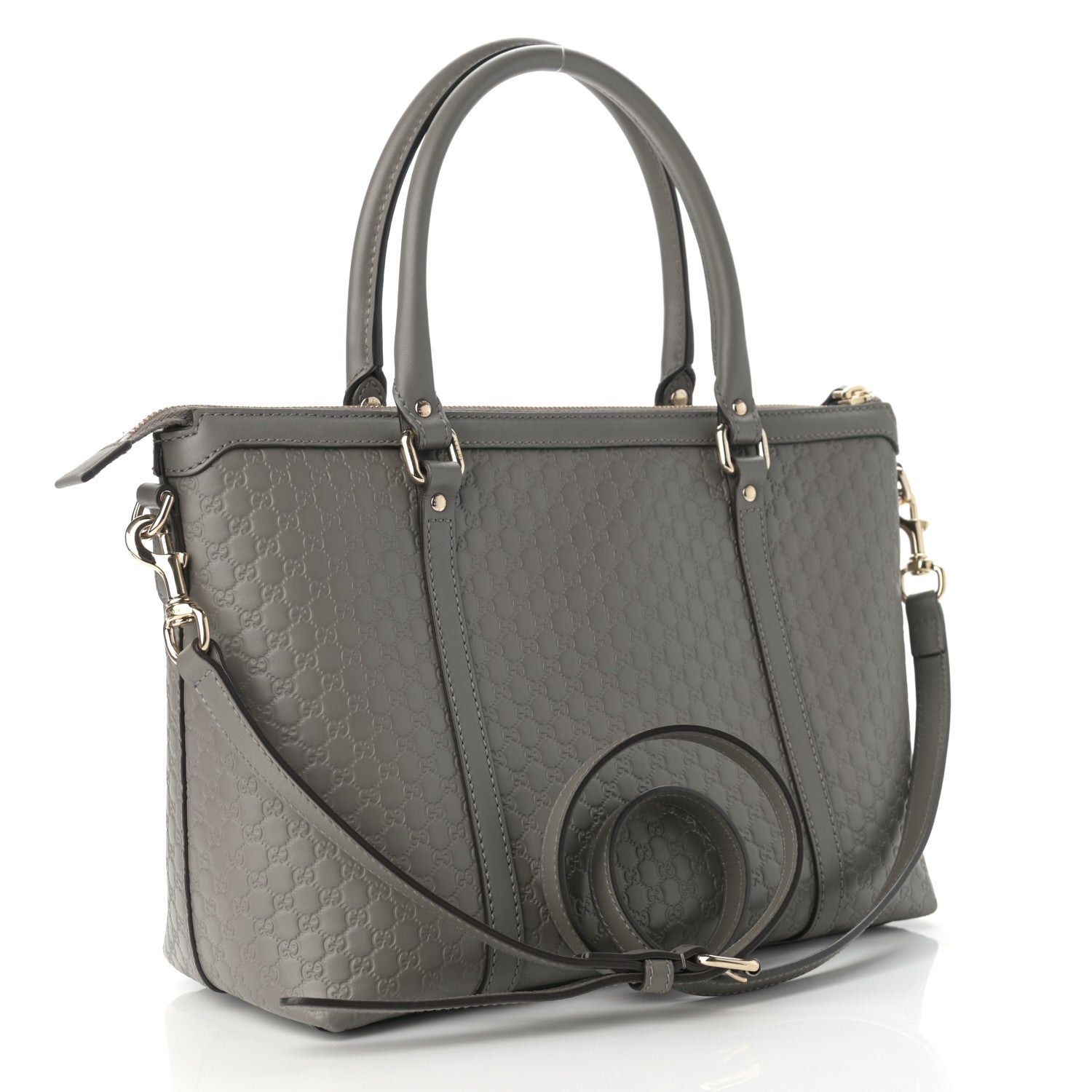 Gucci Soft Microguccissima Small Zippered Satchel Loess 4 of 12
