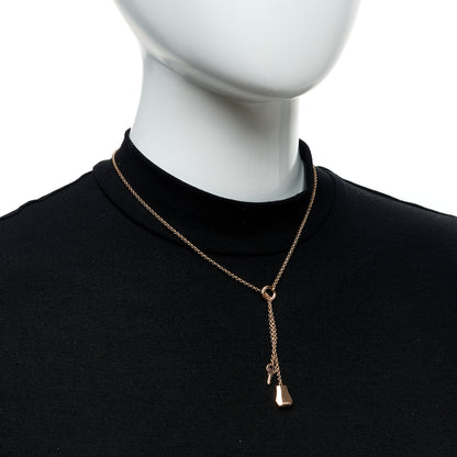 Hermes 18K Rose Gold Kelly Clochette Necklace 2 of 7