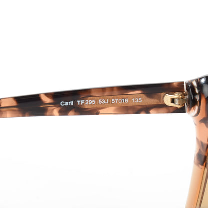 Tom Ford Carli Oversize Square Cateye Sunglasses TF295 Blonde Havana 4 of 7