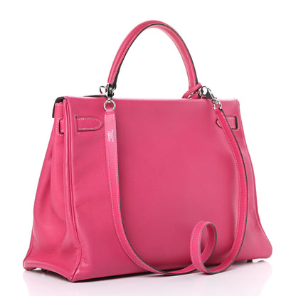 Hermes Epsom Candy Kelly Retourne 35 Rose Tyrien Rubis 3 of 31