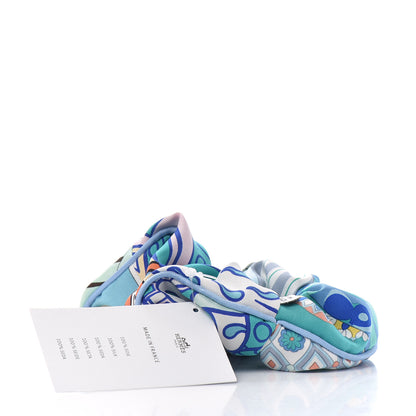 Hermes Silk Patchwork Claudia Scrunchie Pale Blue 2 of 4