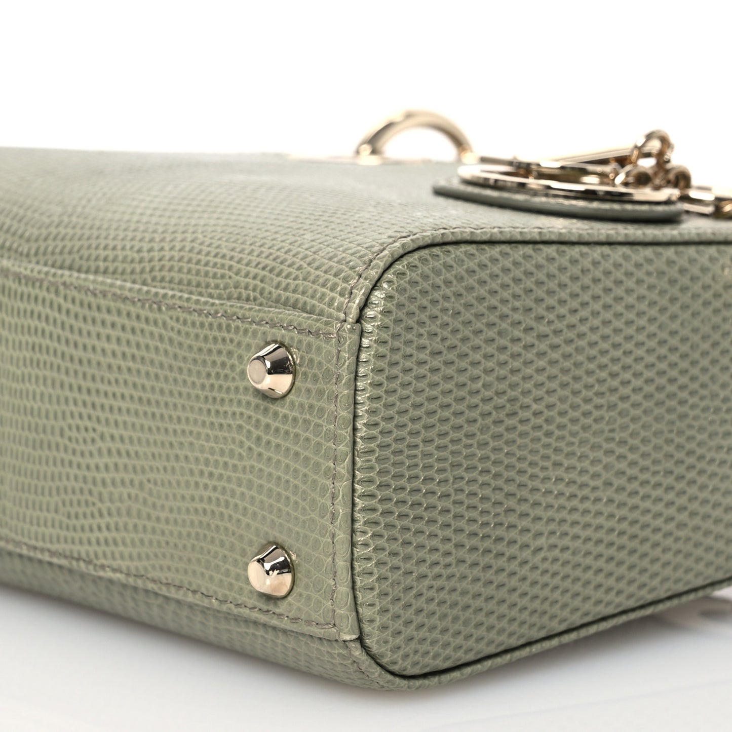 Lizard Mini Lady Dior  Vert Saule