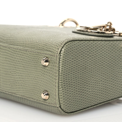 Christian Dior Lizard Mini Lady Dior  Vert Saule 10 of 16