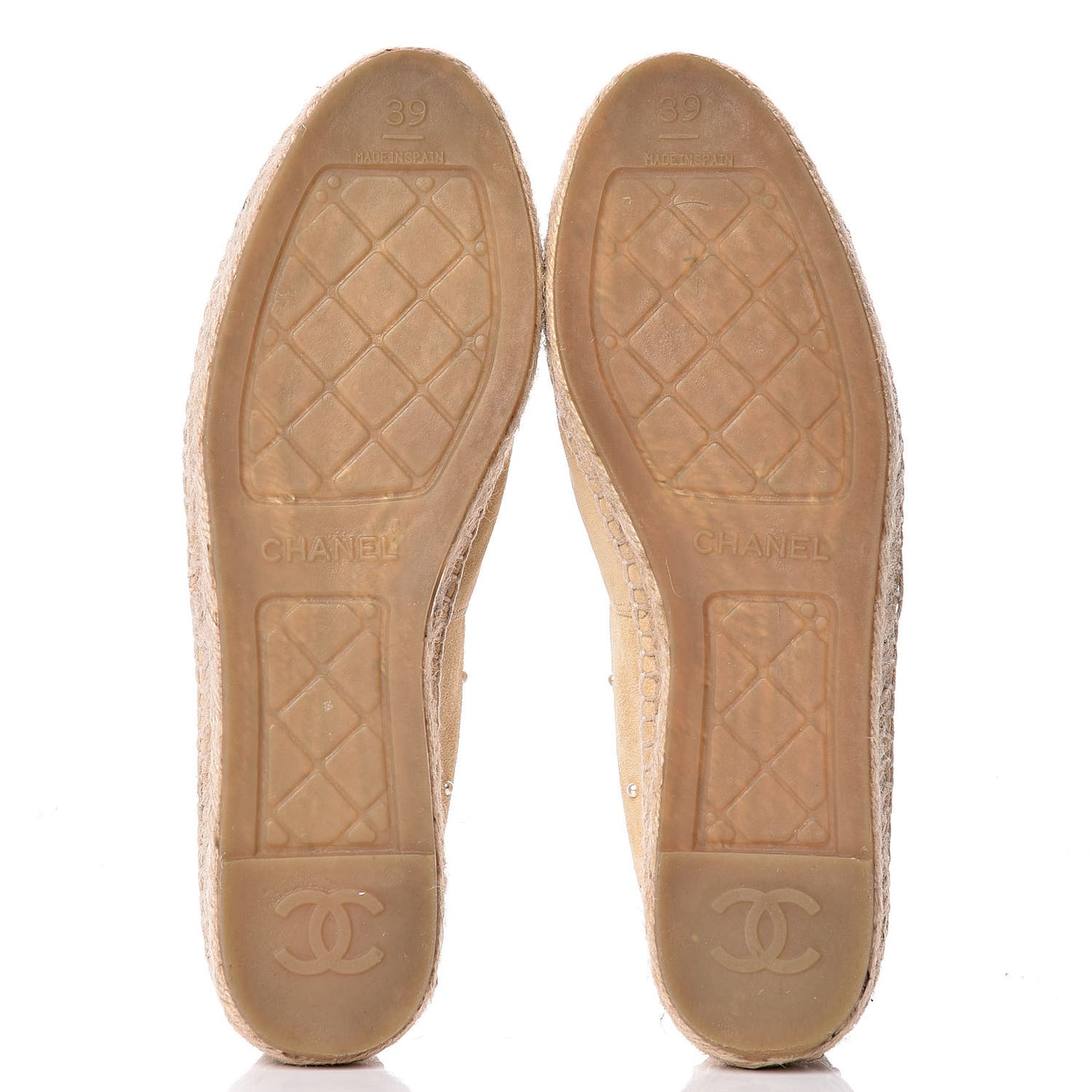 Suede Pearl CC Espadrilles 39 Beige