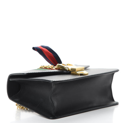 Gucci Calfskin Mini Sylvie Chain Shoulder Bag Black 4 of 12