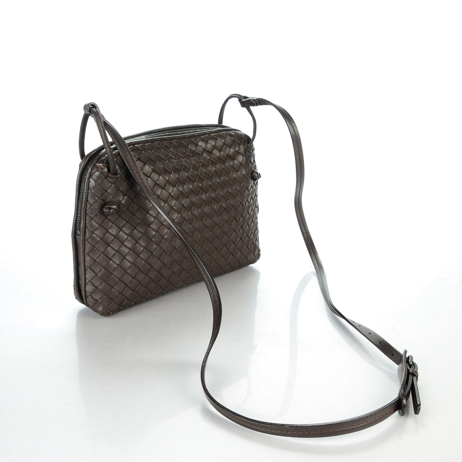 Bottega Veneta Nappa Intrecciato Crossbody Messenger Ebano 3 of 8