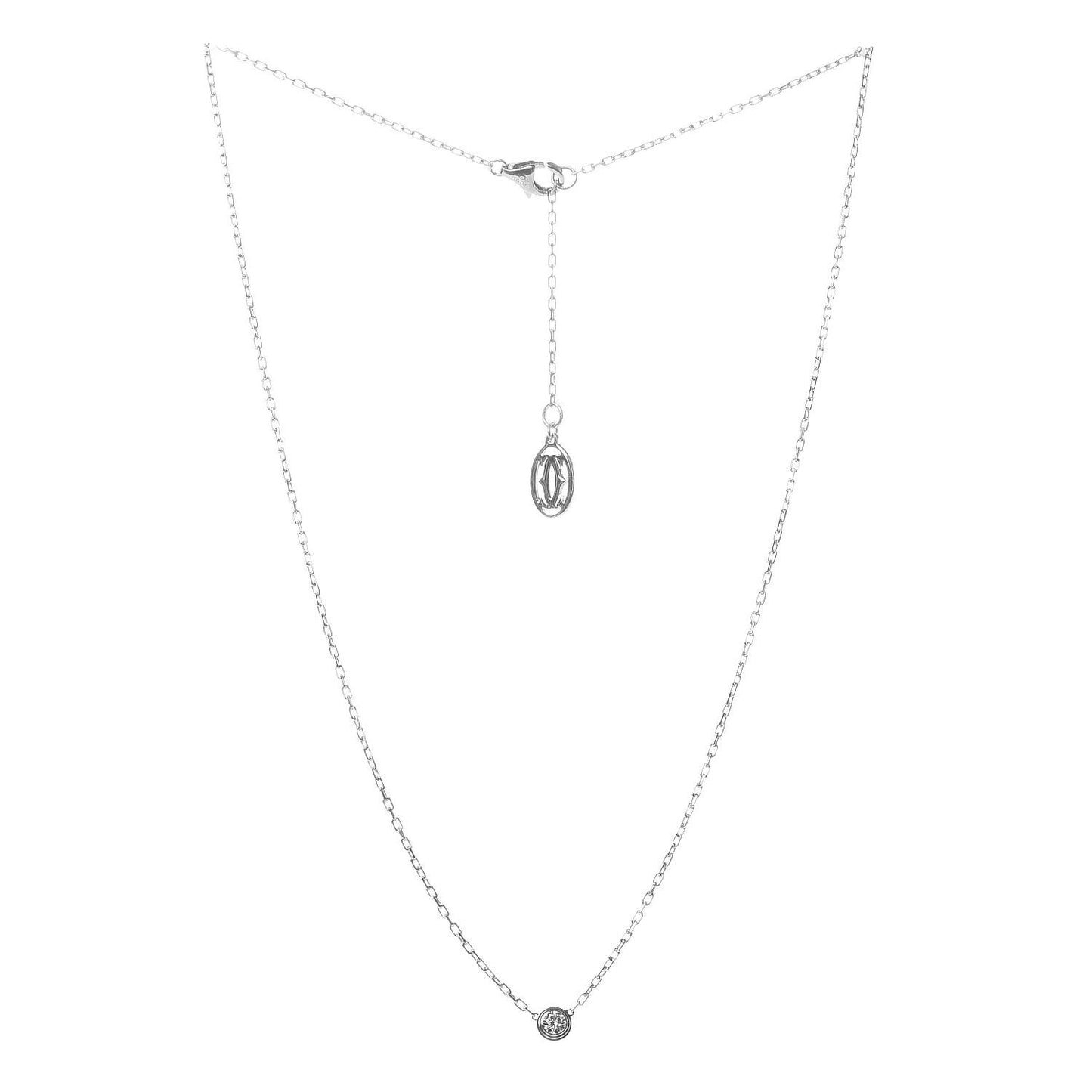 18K White Gold Diamond SM D'Amour Pendant Necklace