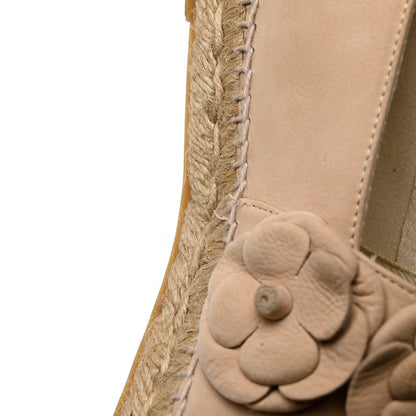 Chanel Suede Camellia CC Espadrilles 40 Pink 10 of 12