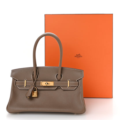 Hermes Evercolor Shoulder Birkin Light 29 Etoupe 11 of 11