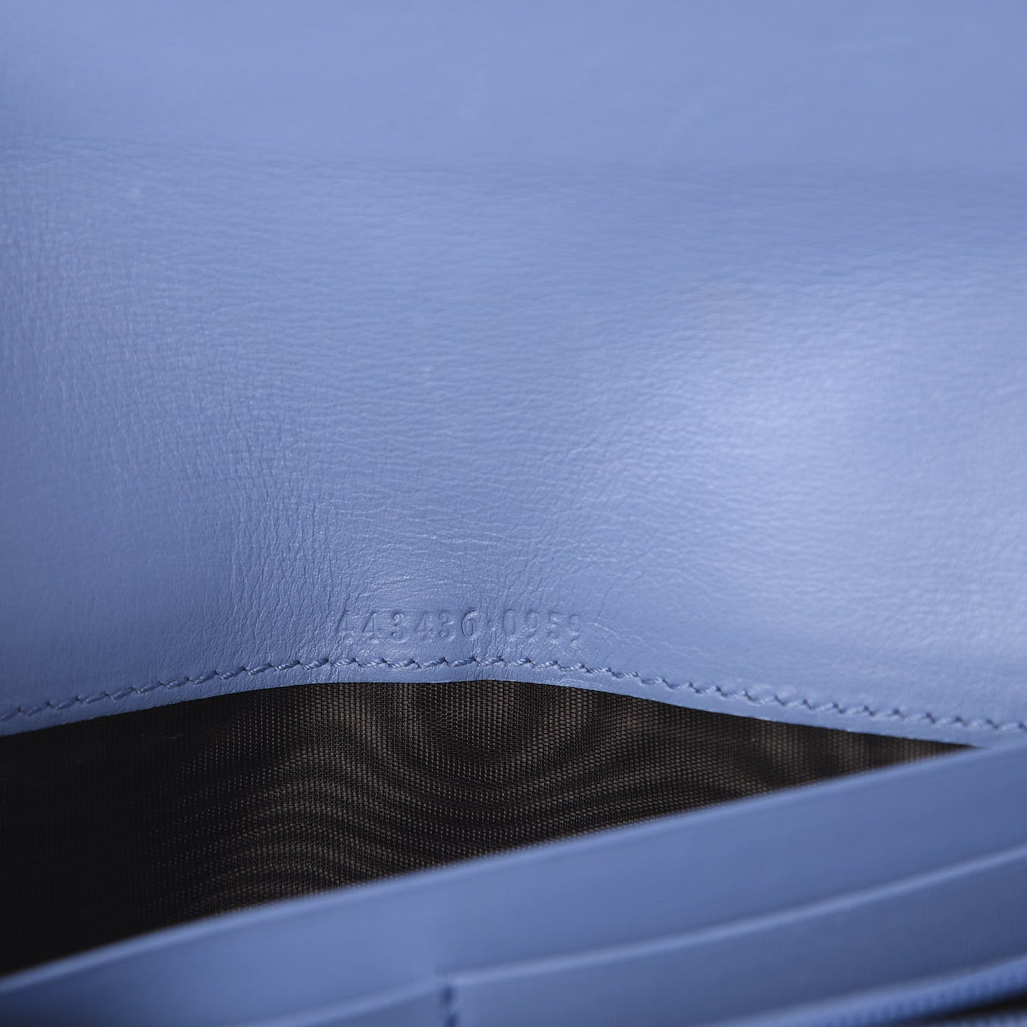 Calfskin Matelasse GG Marmont Continental Wallet Clear Sky Blue