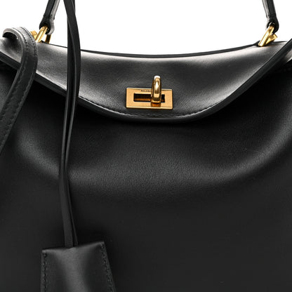 Balenciaga Natural Smooth Calfskin Mini Rodeo Top Handle Handbag Black 7 of 9