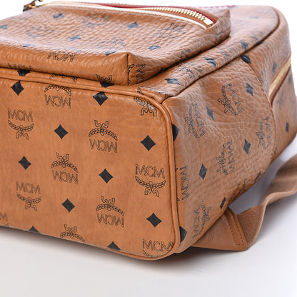 MCM Visetos Chevron Stripe Medium Stark Backpack Cognac 10 of 10