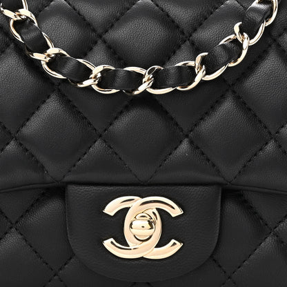 Chanel Lambskin Quilted Mini Square Flap Black 8 of 11