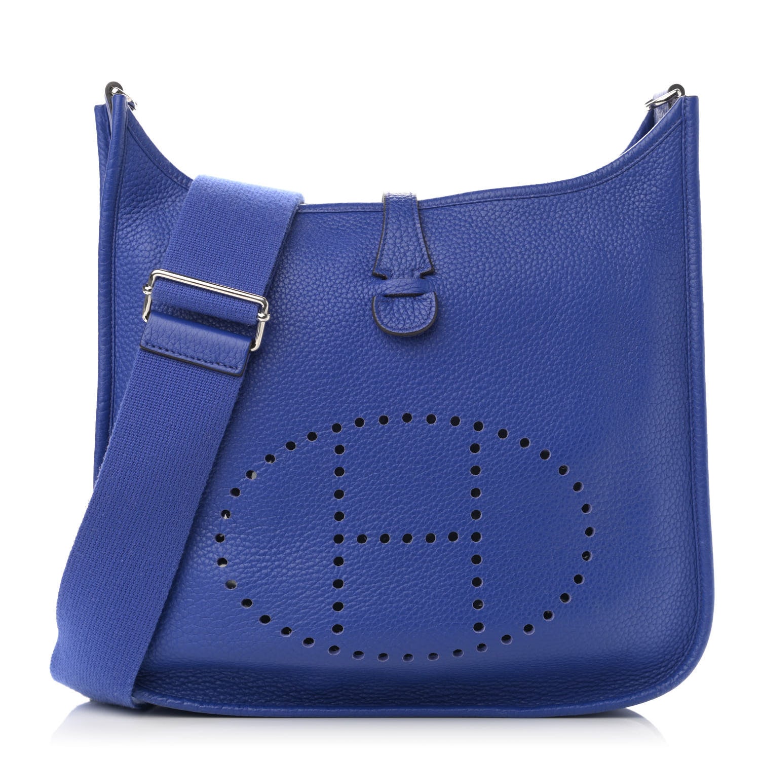 Hermes Taurillon Clemence Evelyne III PM Bleu Electrique 1 of 10