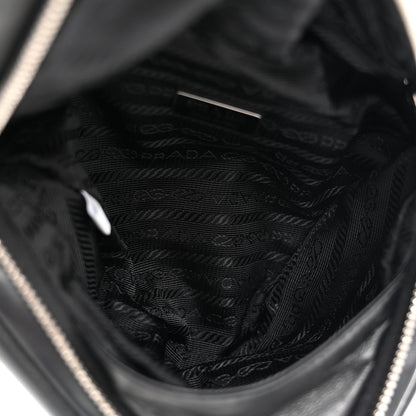 Prada Nappa Padded Signaux Triangle Crossbody Black 5 of 10