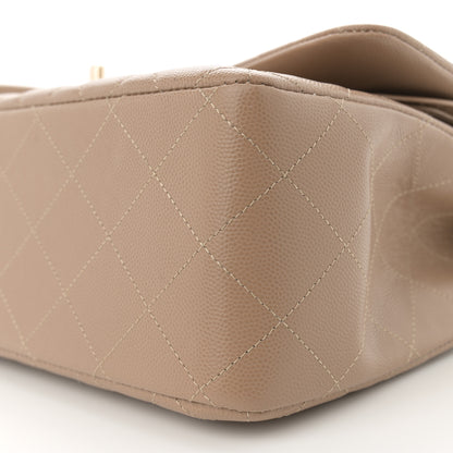Chanel Caviar Quilted Jumbo Double Flap Dark Beige 10 of 13