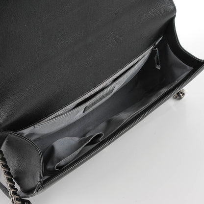 Chanel Metallic Calfskin Quilted New Medium Boy Flap Black 5 of 9