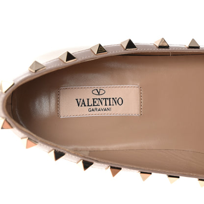 Valentino Garavani Nappa Rockstud Ballerina Flats 38.5 Light 39 Ivory Poudre 7 of 9