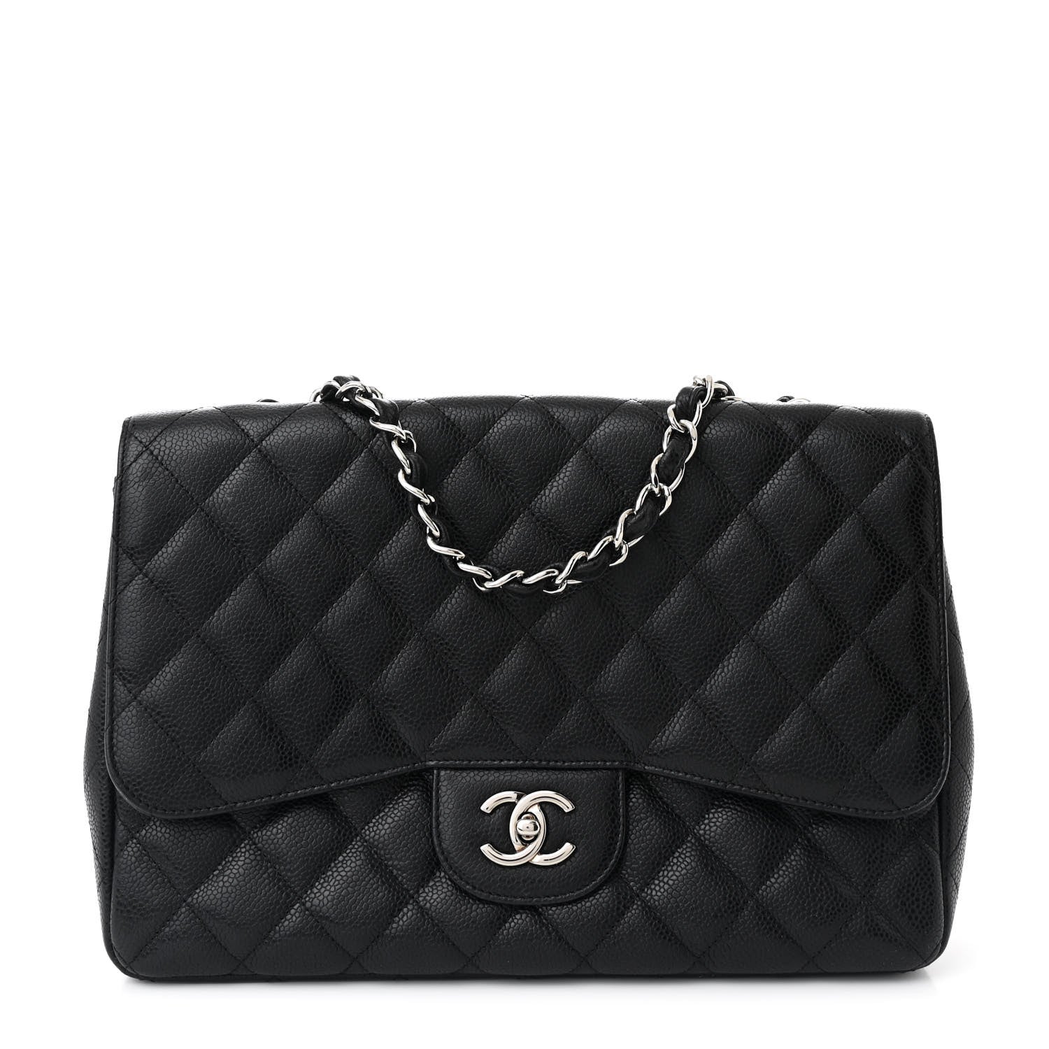 Chanel Caviar Quilted Jumbo Single Flap Black 1 of 11