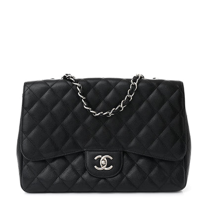 Chanel Caviar Quilted Jumbo Single Flap Black 1 of 11
