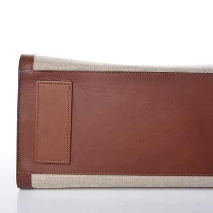Saint Laurent Linen Calfskin Souple Sac De Jour 48H Duffle Cognac 12 of 12