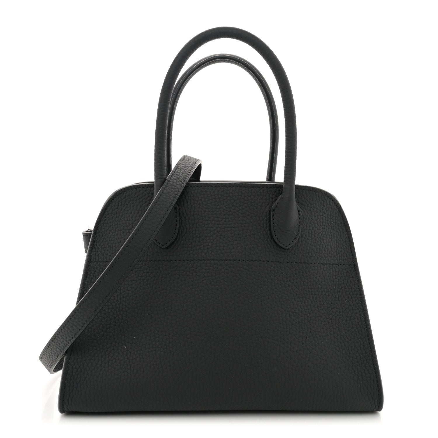 The Row Grained Calfskin Soft Margaux 10 Bag Black 1 of 10