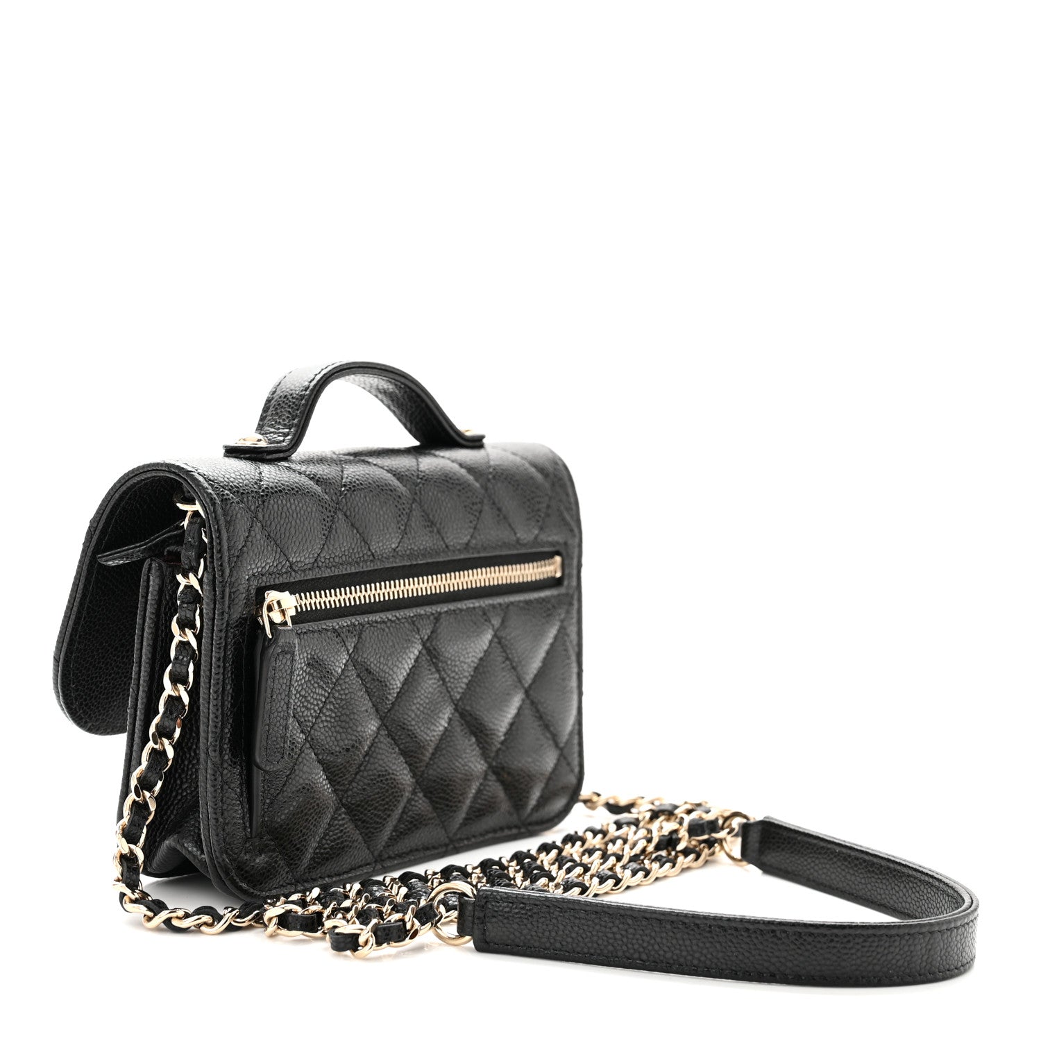 Chanel Caviar Quilted Business Affinity Clutch With Chain Black 3 of 12