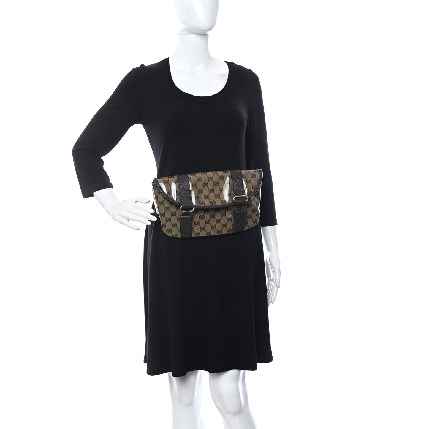 Crystal Monogram Waist Belt Bag Brown