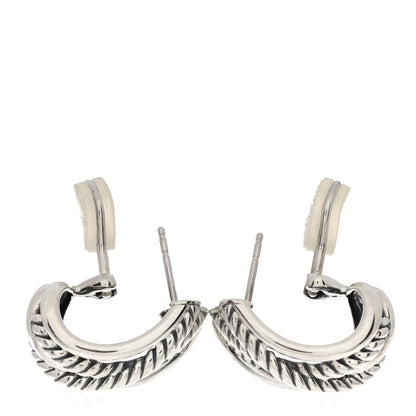 David Yurman Sterling Silver Crossover Shrimp Earrings 3 of 4