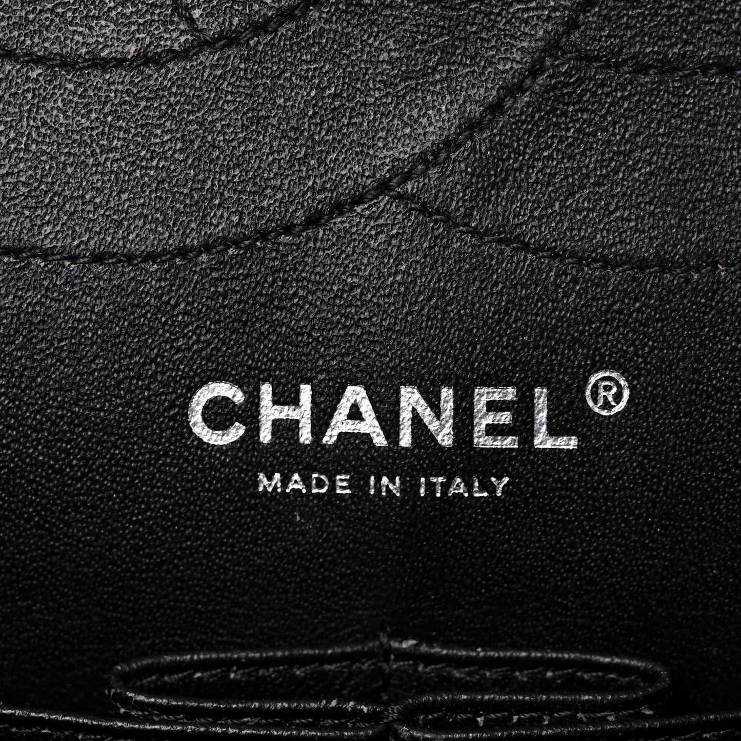 Glazed Aged Calfskin Quilted 2.55 Reissue 227 Flap Black