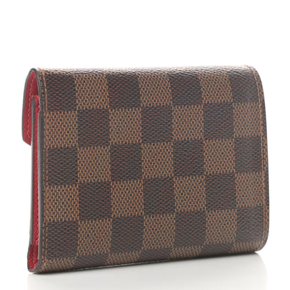 Louis Vuitton Damier Ebene Victorine Wallet Red 3 of 7