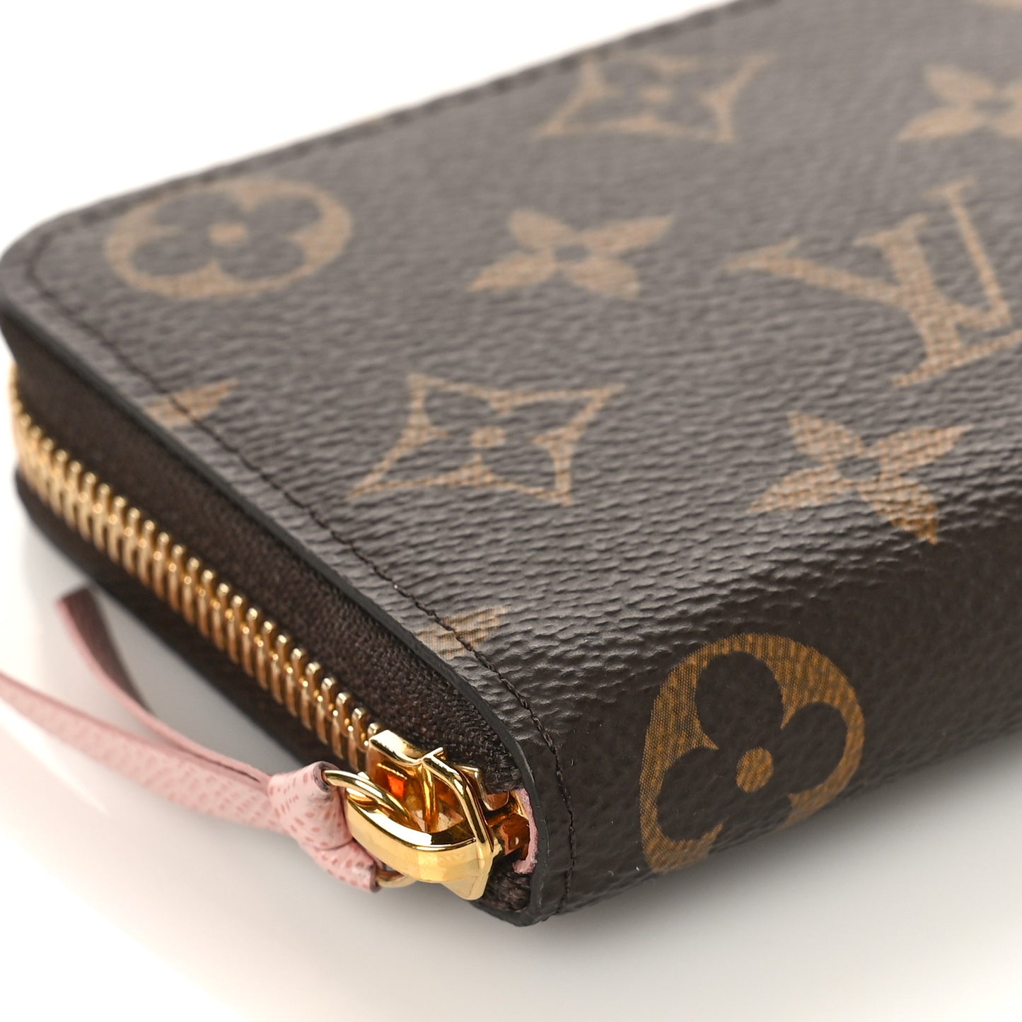 Monogram Clemence Wallet Rose Ballerine