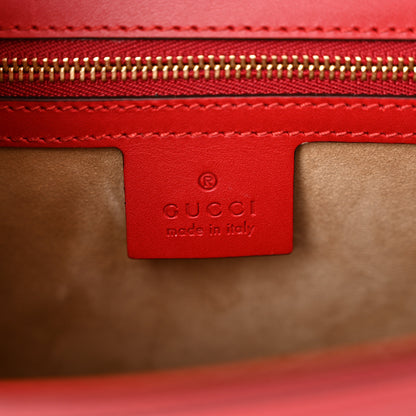 Gucci Calfskin Small Sylvie Shoulder Bag Hibiscus Red 6 of 11